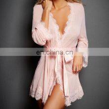 Wholesale Hot Selling Lace Plus Size Women's Sleepwear Set Romantic Sexy Transparent Ladies Underwear Lingerie Women Pajama Sets thumbnail-4