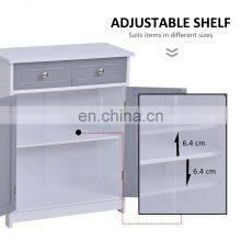 Freestanding Bathroom Storage Cabinet Unit With 2 Drawers Cupboard thumbnail-3