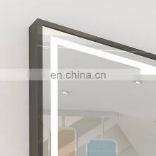Modern CE/IP44/ROHS Certificate Golden Metal Frame Decorative Makeup Salon Wall Mirror thumbnail-5
