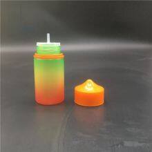 Colorful Gradient 100ml V3 E-liquid Bottle Childproof Flat Cap Squeeze Plastic Pet E-juice Vape Oil Dropper Bottle thumbnail-2