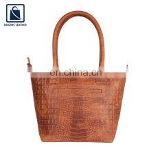 Manufacturer of Zip Closure Type and Cotton Lining Material Women Genuine Leather Handbag thumbnail-4
