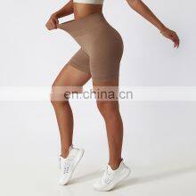 Hot Sale Gym Seamless Biker Shorts High Waist Yoga Scrunch Butt Leggings thumbnail-4