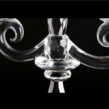 Wholesale Custom Crystal Glass Candle Holder Wedding Decor 3 Arms Candlesticks Crystal thumbnail-5