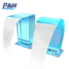 Pikes Swimming Pool Landscape Equipment RGB Color 8mm Thickness Acrylic Waterfall