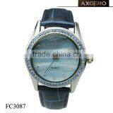 Stock Leather Best Japan Quartz Crystal Female Watch Women thumbnail-1