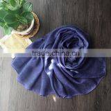 100CMX210CM Large Long Plain Cotton Linen Muslim Women Hijab Shawl thumbnail-3