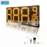 24" RF Remote Control 8.889 Amber Gas Station LED Price Changer thumbnail-1
