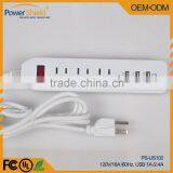 2015 New Travel US Power Strip With 3 USB Ports Outlet Surge Protector 120V 16A FCC RoHS