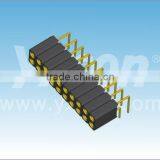 Dongguan Supplier 2.54mm Pitch Right Angle Double Row Machined Female Header Connector