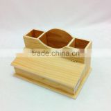 factory price wooden pen pencil holder shelf compartment new handmade wholesale pine
