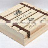 Custom Unfinished Pine Wood Wine Gift Box thumbnail-3