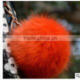 100% Cute Genuine Fox Fur Ball for Keychain Bag Car Accessories thumbnail-3