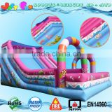 beautiful sea world slide, giant inflatable slide for kids