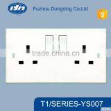 BS Electric Switches and Socket, Double 13a Switched Socket,metal Switch With Socket YS007