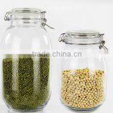Clamp and Clear Glass Jar With Lid thumbnail-1