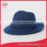 100% Wool Blue Trilby Felt Hats thumbnail-1