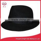 Small Jazz Fedora White Hat With Black Band thumbnail-3