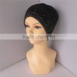 Claasic Design Crystal Decoration Soft Acrylic Custom Design Beanie thumbnail-1