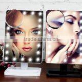 New Products Two Sides Foldable Solid Colored Portable LED Light Pocket Makeup Mirror thumbnail-6