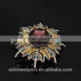 Generous Oval Bulk Crystal Sun Flower Rhinestone Brooch/handmade Rhinestone Brooch thumbnail-4