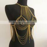 Gold Plated Tassel Body Chain Bra Cover Body Chain Dress thumbnail-2