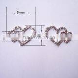 (M0224) 10mm Inner Bar Heart Rhinestone Buckle thumbnail-1