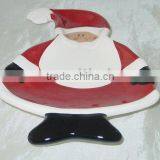 Santa Dish,santa 3D Plate, Handpainted thumbnail-1