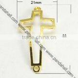 Alloy Chandelier Components, Cross, Golden(PALLOY-E123-G)