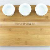 Bamboo Cheese Cutting Board With Ceramic Cup