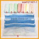 Hot Sale Plain Color Stripe Print Scarf thumbnail-2