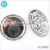 Round Shape Makeup Mirror Cheap Wholesale Custom 58/75mm Small Gift Mirror thumbnail-2