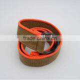 Canvas Belt Ouble D-ring Buckles Knitted Men Belt Multy-ply Fabric Cotton Belt Cheap Price thumbnail-3