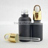 10ml Black Frosted Glass Dropper Bottle thumbnail-1
