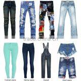 Custom Woman's Mid Waist Ripped Hot Pants Jeans thumbnail-3