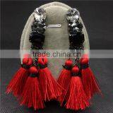 Fashion Tassel Stud Earrings For Women Luxury Crystal Jewelry New Design thumbnail-3