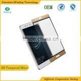 Color 3D Explosion-Proof Janpanese Asahi Full Curved 9H Hardness Tempered Glass Screen Protector Film For Huawei P9