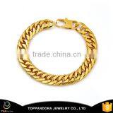 Hot Sale Jewelry gold plating Stainless Steel Men chain Bracelet