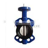 PN10/PN16 Cheap Cast Iron Water Media Wafer Butterfly Valve Coated EPDM/NBR/ Viton thumbnail-1