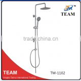 TM-1102 stainless steel chrome sliding bar wall mounted bathroom complete rain shower set