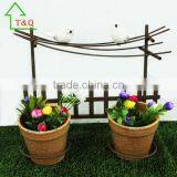 Rustic Antique Metal Garden Flower Plant Pot Holder