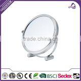 Round Shape Cosmetic Magnifying Metal Mirror With Stand