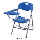 Modern training chairs with writing pad Powerful plastic folding chair for sale ZD06