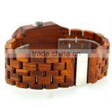 Fashion Wood Wrist Watch With Custom Logo Red Sandalwood thumbnail-3