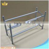 Powder Coating Grey Color 2 Tier 12 Pairs Shoe Rack With Grey Plastic Parts thumbnail-1