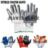 Cheapest 13 Gauge White Nylon Glove With Gray Nitrile Coated Gray Nitrile Palm Coated Work Glove/Guantes De Latex A06 thumbnail-1