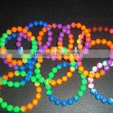 Fashion Transparent Silicone Charm Bead Bracelet