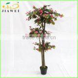 Indoor Decoration Artificial Azalea Flower Trees Wood Trunk for Sale