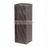 Chinese Factories Wholesale Custom PU Leather Single Bottled Wine Box, Deep Coffee Color Gift Box