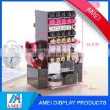 Wholesale Clear Acrylic Rotating Cosmetic Lipsticks Tower Organizer
