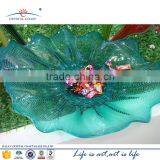 Hand Blown Antique Multi Colored Chocolate Candy Glass Plates thumbnail-1